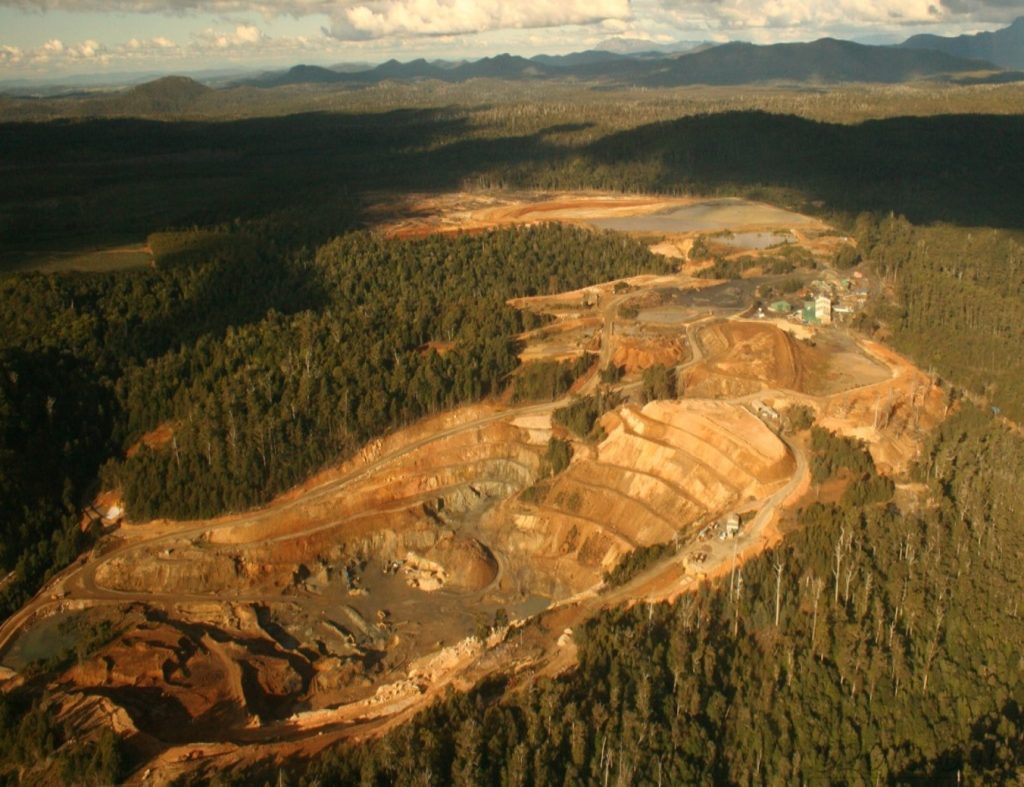 Aerial view of the Kara mine site